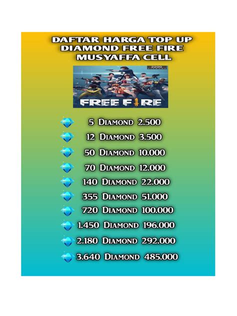 harga diamond ff layanan bersahabat yuk main topup sekarang gratis strategi mudah image 1