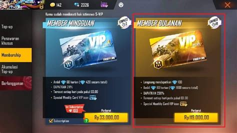 membership ff 83 tahan uji pilihan Cara bayar terbaik. image 1