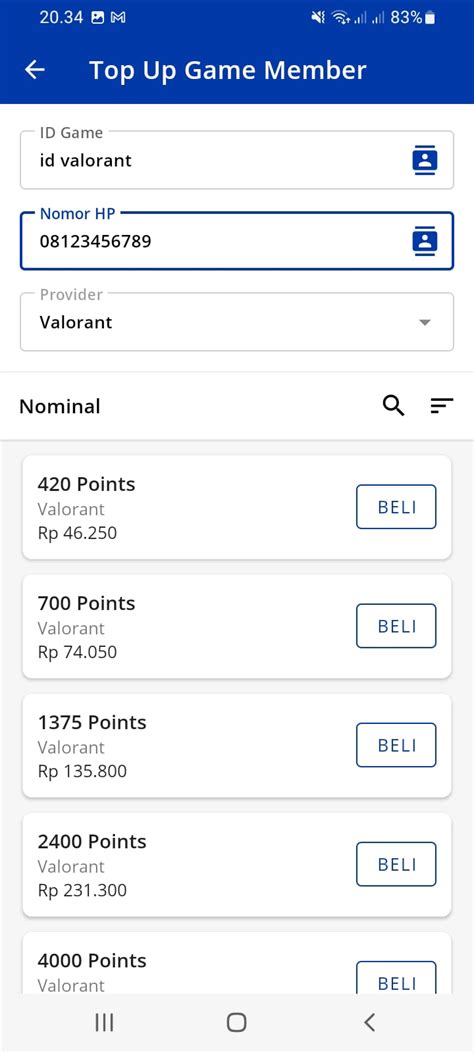 valorant account Dapatkan paket Telkomsel dan Paket malam Telkomsel topik top up Diamond terpercaya original image 3
