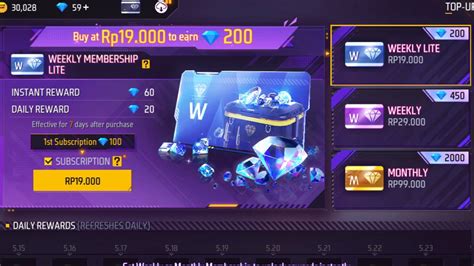 Galeri foto akun ff hadiah gems mingguan di Seasonal Shop untuk penggemar paket murah di di halaman FAQ