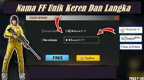 nama ff keren 2024 vp hemat 80% yang topup bank transfer kesempatan hari ini populer image 4